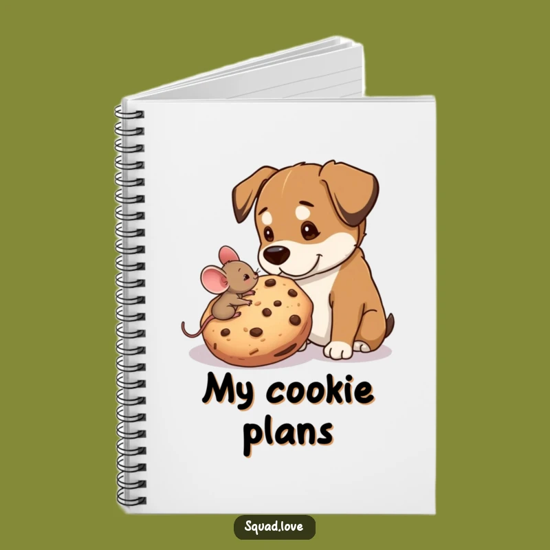 Funny Mouse & Dog Cookie Notebook - Journal for Sweet Thoughts and Ideas