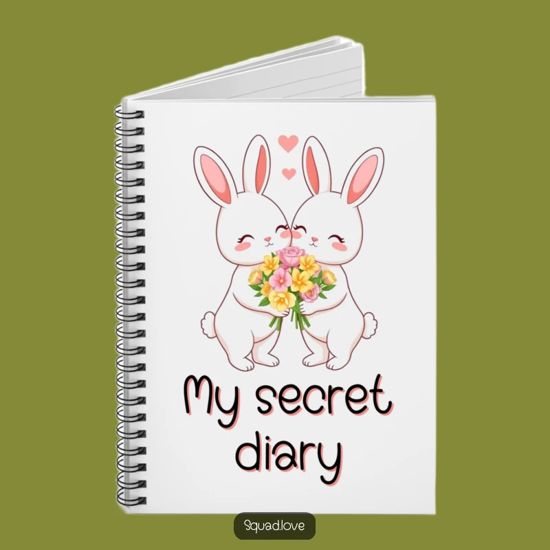 Funny Bunny Love Notebook - Romantic Gift for Journaling