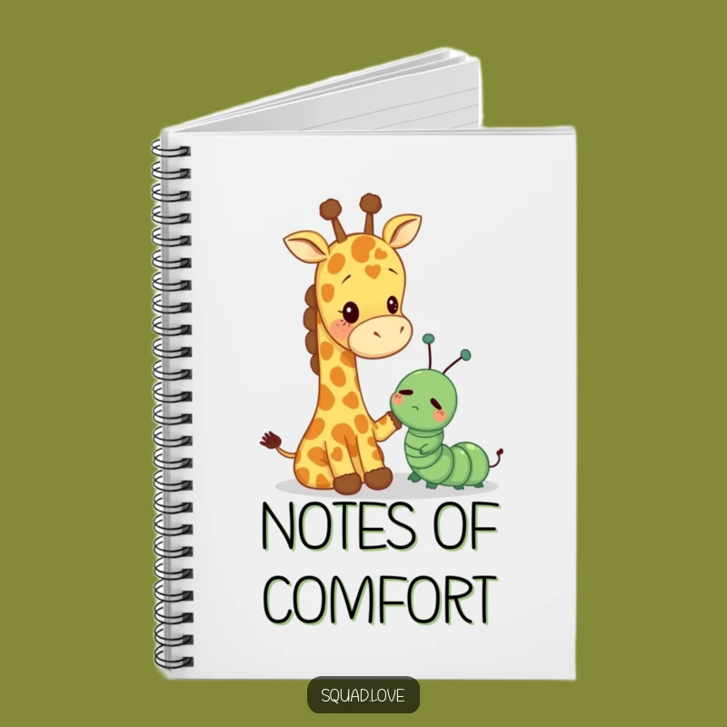 Funny Giraffe Caterpillar Pat Notebook - Journal of Kindness Gift