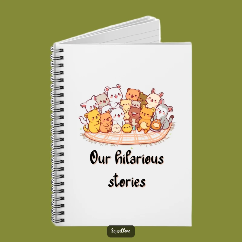 Funny Kawaii Animals Notebook - Picnic Gathering Journal