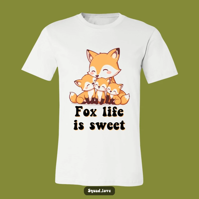 Funny Mother Fox & Kits T-Shirt: Tender Moments, Great Humorous Gift