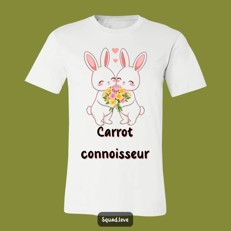 Funny Bunny Romance T-Shirt - Charming Gift for Couples