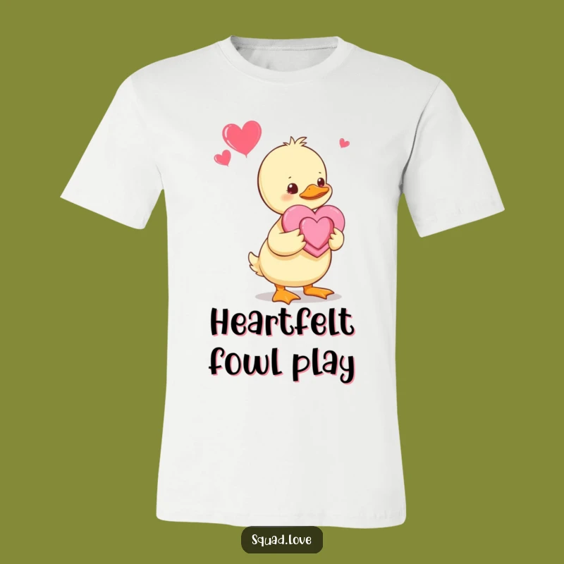 Funny Duckling Heart T-Shirt: Cute Baby Duck Apparel, Perfect Funny Family Gift for Mom and Dad