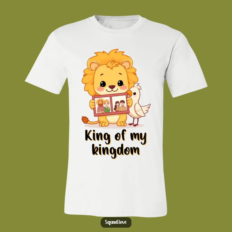 Funny Lion Family Album T-Shirt: Proud Dad Roars, Great Funny Gift