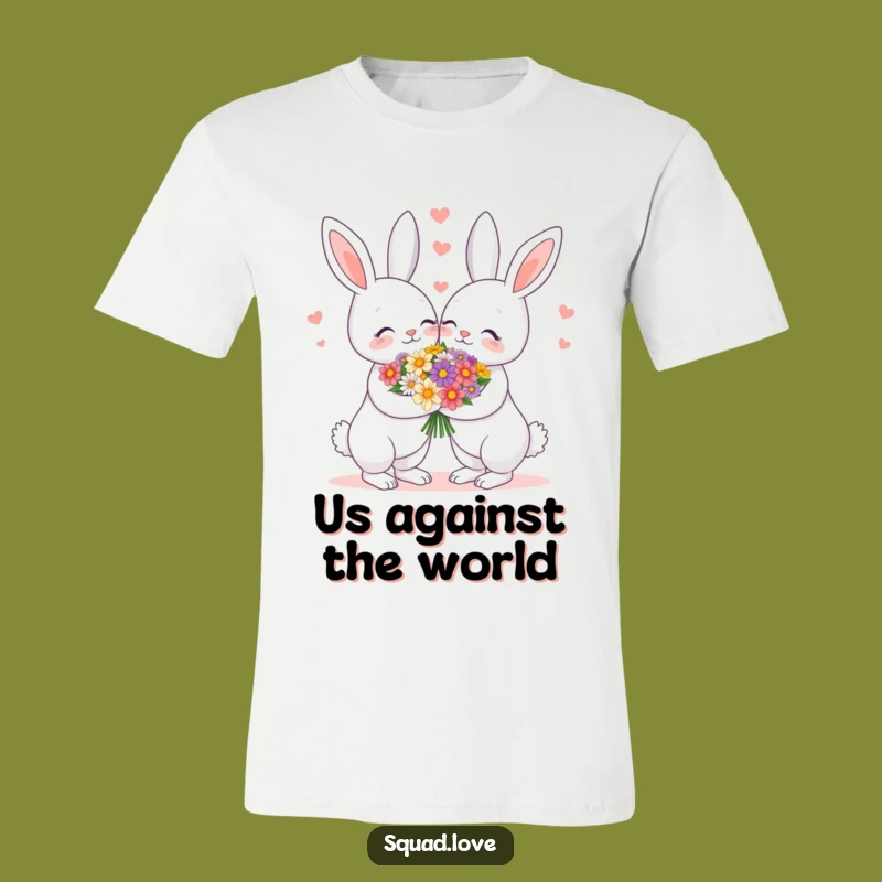 Funny Bunny Couple T-Shirt - Sweet Romance Design, Perfect Funny Gift Idea