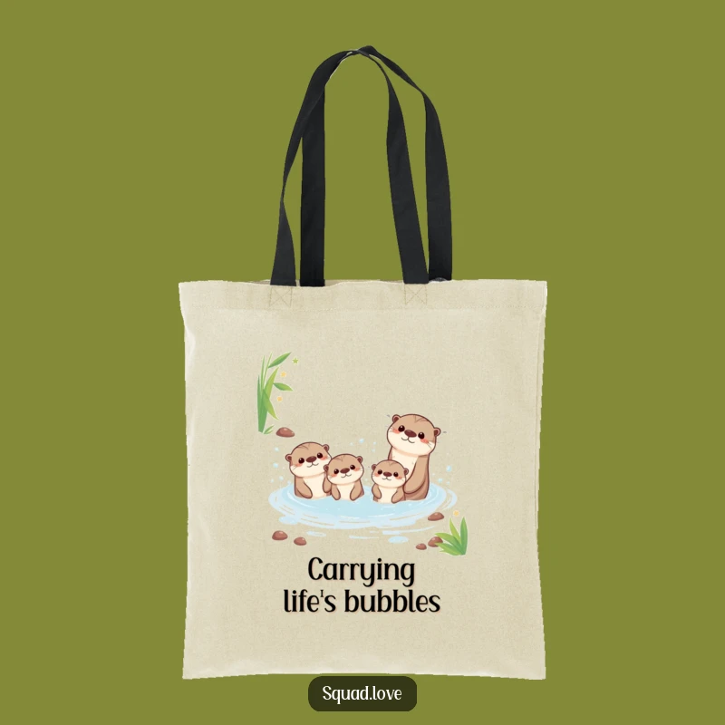 Funny Kawaii Otter Tote Bag: Carry Your Fun with Style!