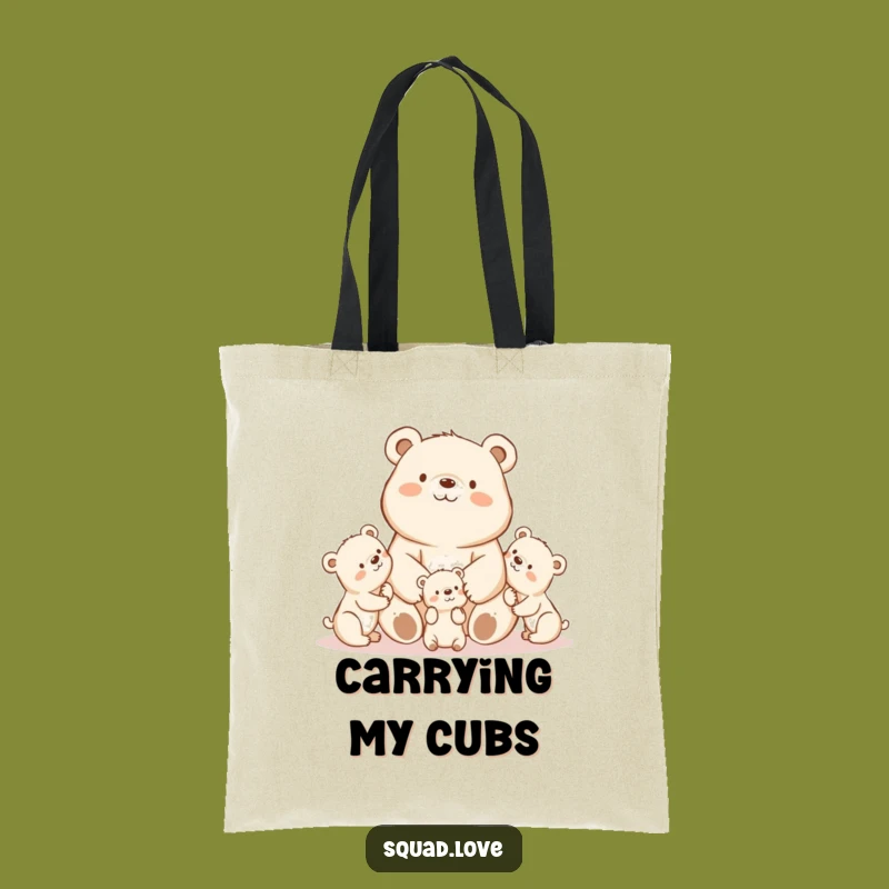 Kawaii Mama Bear Tote Bag - Adorable & Practical Parent Bag