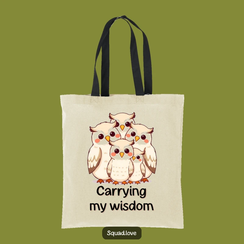 Funny Owl Family Hug Tote Bag: Whimsical Woodland Carry-All, Ideal Gift
