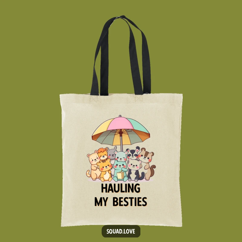 Funny Animal Friends Tote Bag: Carry Your Pals & Fun, Your Perfect Eco-Gift!