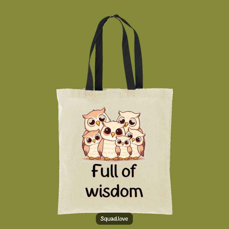 Funny Owl Family Tote Bag: Carry Your Day with Smiles, Your Perfect Eco-Gift!